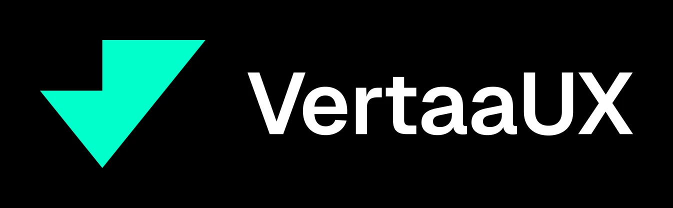 VertaaUX Wordmark on Black