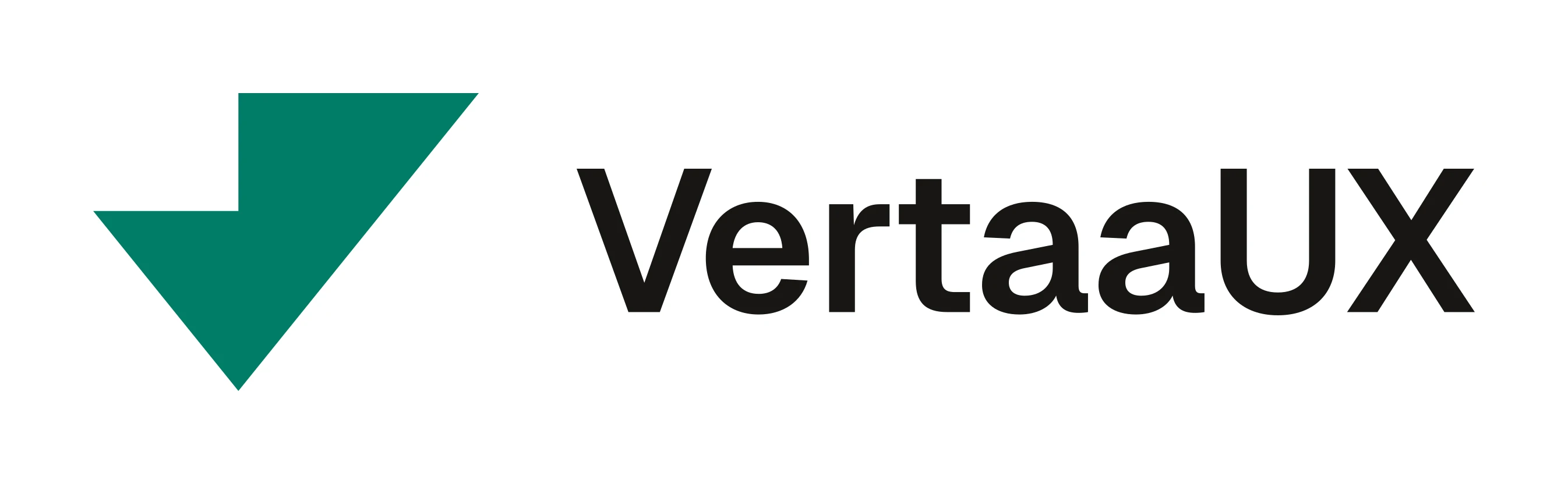 VertaaUX Wordmark Teal on White