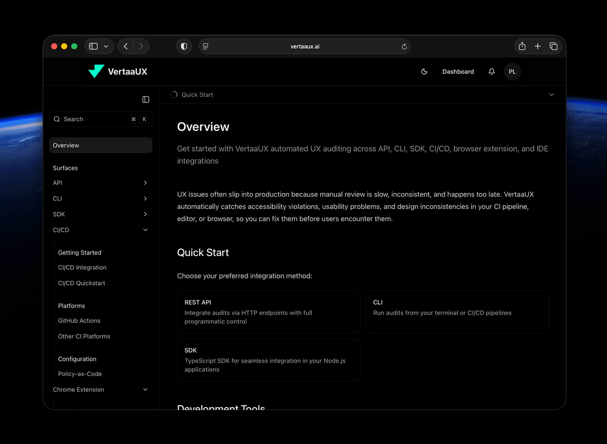 VertaaUX Developer Docs
